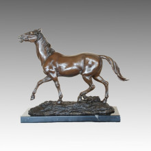 Animal Bronze Escultura Horse Craft Decor Latão Estátua Tpal-462